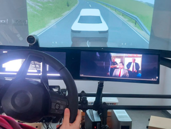In-car cockpit setup for emotion-aware feedback testing